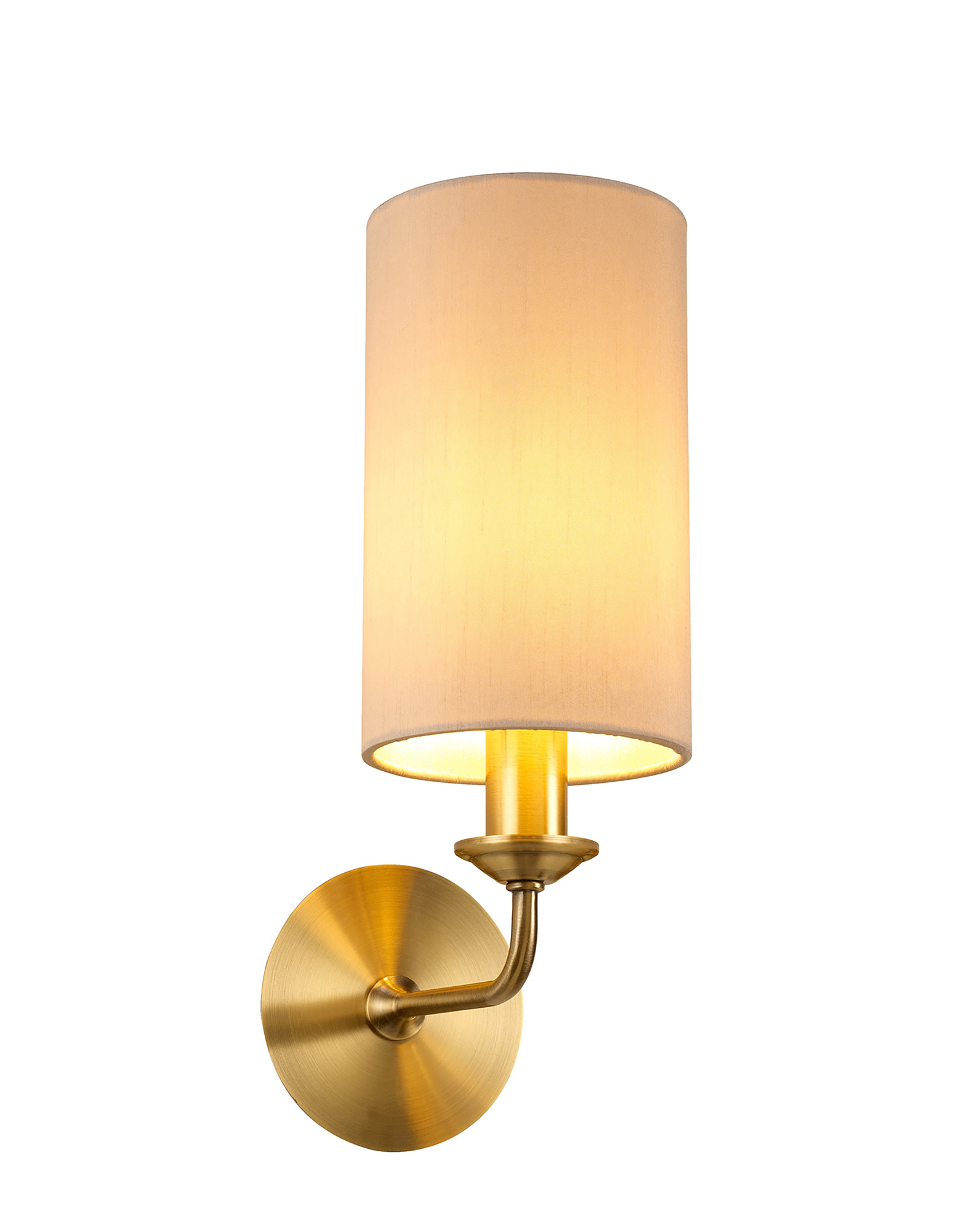 DK0041  Banyan Wall Lamp 1 Light Antique Brass, Nude Beige/Moonlight